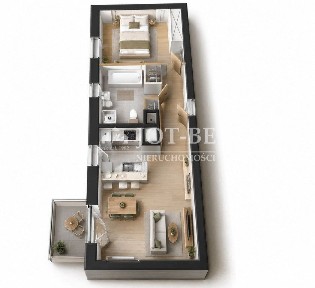 Mieszkanie 44,38 m² | 2pok | balkon