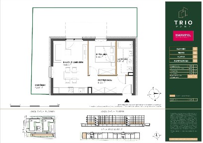 2-pokojowe mieszkanie 42m2 + ogródek Bezpośrednio