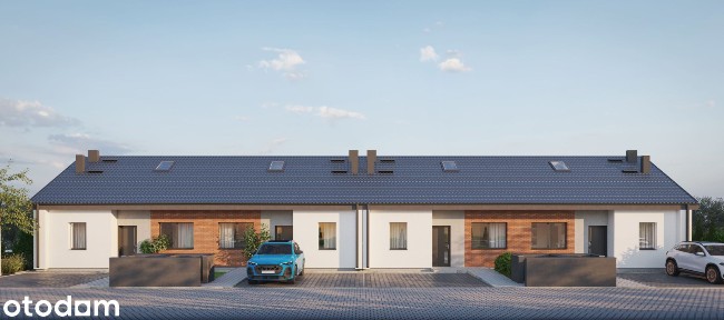 Skrajny domek parterowy 54 m kw., 3 pokoje, ogródek, 2MP