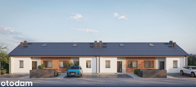 Skrajny domek parterowy 54 m kw., 3 pokoje, ogródek, 2MP