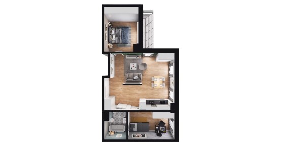 3-pokojowe mieszkanie 54m2 + balkon Bezpośrednio
