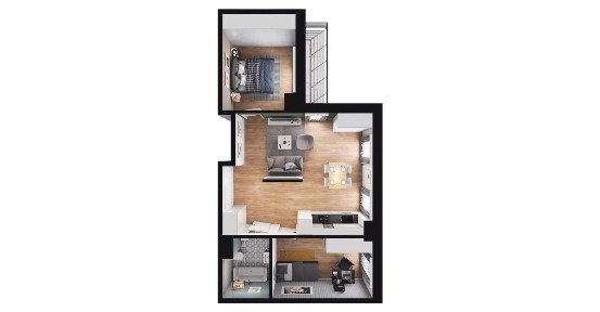 3-pokojowe mieszkanie 54m2 + balkon Bezpośrednio