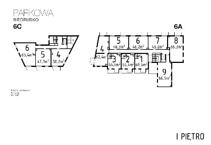 Mieszkanie trzypokojowe nr 9 | ul. Parkowa 6A | Biedrusko