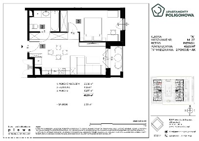 2-pokojowe mieszkanie 40m2 + balkon Bezpośrednio
