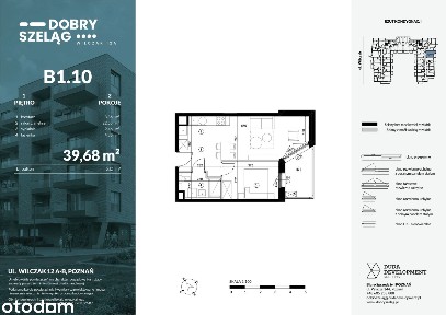 2-pokojowe mieszkanie 39m2 + balkon Bez Prowizji