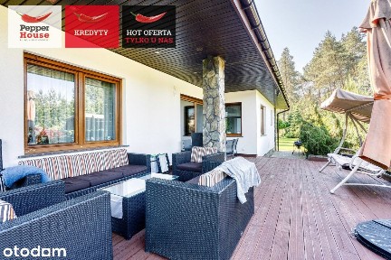 Dom wolnostojący w środku lasu! 235m2 basen, sauna