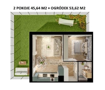 2pok+kuch 46m2+ogródek 54m2|-1000zł/m2|20/80|0%