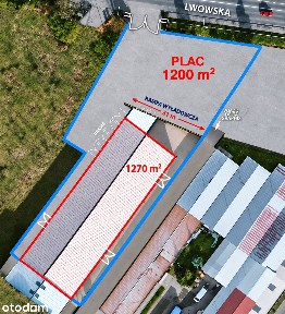Magazyn / Produkcja / Biura Tarnów 1270 m² z placem 1200 m² i rampą