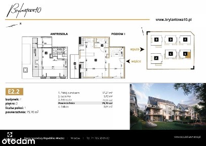 Dwupoziomowy apartament z antresolą i balkonem w k