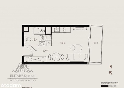 Mieszkanie 1 pokojowe 25,55m2 z loggią 4,9m2/Stare