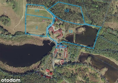 Działający ośr. wypoczynkowy 6,3 ha hotel domki stawy las 20 km od DE