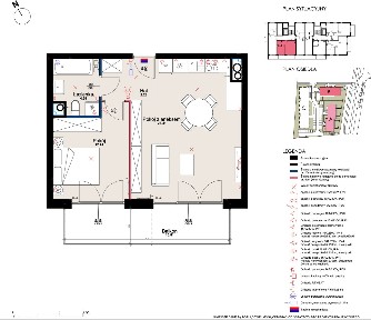 2 pokoje | 47,69 m² | duży balkon 10,81 m²