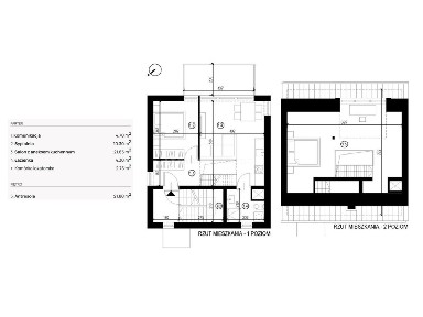 Ustroń - 65,55 m² - Dwupoziomowe z tarasem