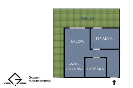2 pokoje | Ogródek | Miejsce w hali garażowej