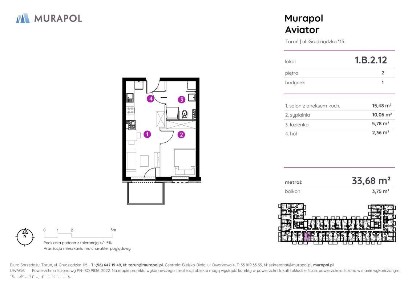 2-pokojowy apartament inwestycyjny 33m2 + balkon