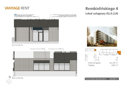 Lokal usługowy 115,68 m2, parter, witryna