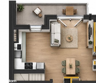 67 m² mieszkania + 66 m² ogródka + 2 miejsca posto