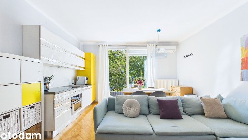 Saska Kępa | 2 pokoje, balkon wśród drzew | opcja adaptacji strychu