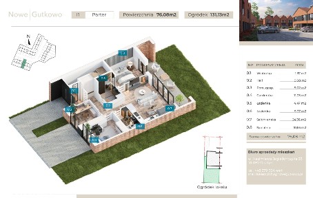 Bezczynszowe 4 pokojowe mieszkanie z ogrodem 131 m2