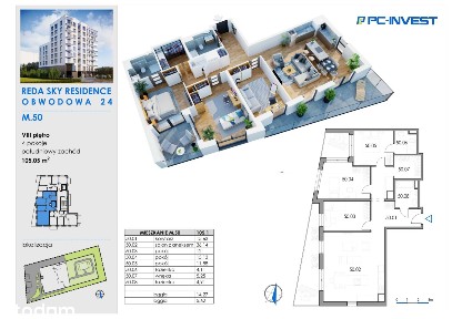 4-pokojowe mieszkanie 105m2 + 2 loggie