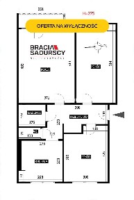 59m2 3 pok+os kuchnia Ul.Staszczyka Bronowice