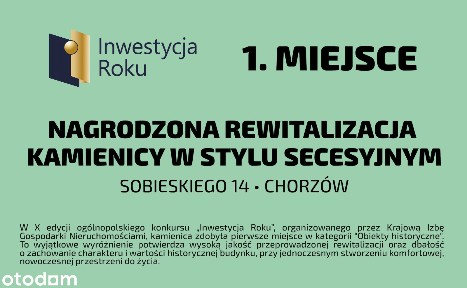 Apartament w zrewitalizowanej kamienicy - PAKIET: mieszkanie + strych