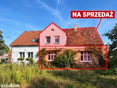 Dom - połowa bliźniaka | działka 4500 m² | spokojna wiejska okolica