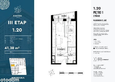 2-pokojowe mieszkanie 41m2 + balkon Bezpośrednio