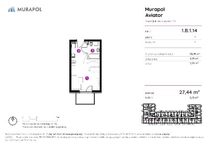 1-pokojowy apartament inwestycyjny 26m2 + balkon