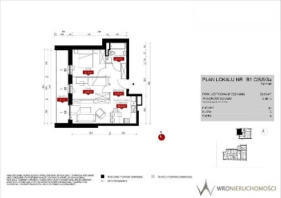 3 pokoje | 53,66 m² | 8 piętro | balkon 11 m² | Wrocław
