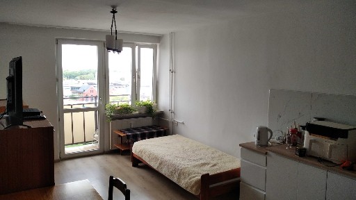 Do wynajęcia przestronne studio (pokój + aneks + łazienka) z pięknym widokiem na Filtry, Warszawa, ul. Daleka 6