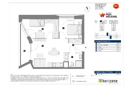 3-pokojowe mieszkanie 44m2 + loggia