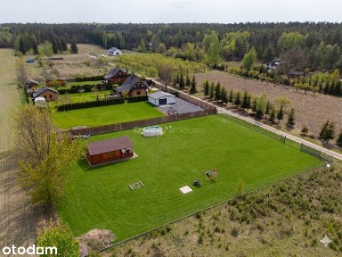 Nowy drewniany domek i 2000m2 działki budowlanej