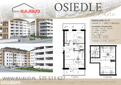 Osiedle Źródlane| mieszkanie z poddaszem + 2 BALKONY! |1F/17