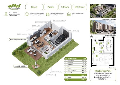 5-pokojowy dom 187m2 + ogródek Bezpośrednio
