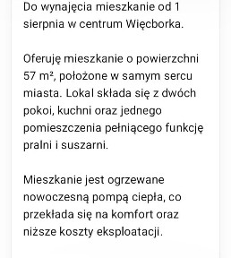 Mieszkanie na wynajem aktualne !