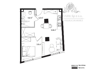 Apartament 2 pokojowy 38,88m2, ogrzewanie miejskie