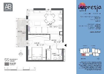2-pokojowe mieszkanie 42m2 + balkon Bez Prowizji