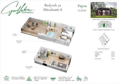 Grand Lubicz Apartments | antresola + taras 40 m²