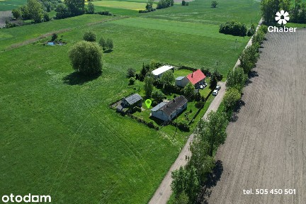 Siedlisko w Wielkopolsce, dom 60 m2, działka 1206 m2 blisko Kłodawy
