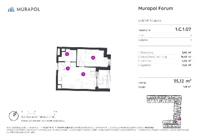 2-pokojowe mieszkanie 35m2 + loggia Bez Prowizji