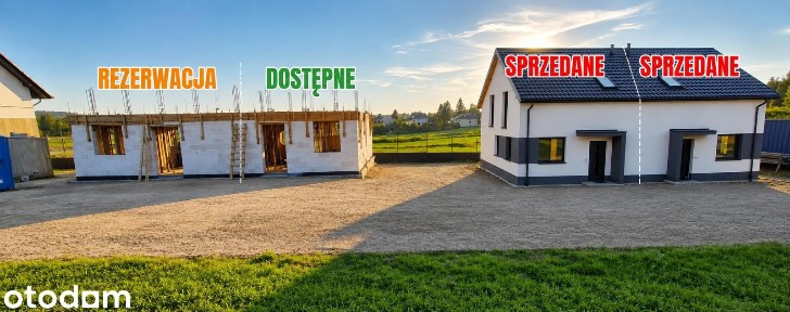 Dom w zabudowie bliźniaczej 82m2 Rzeszów ul. Dębicka STAN DEWELOPERSKI