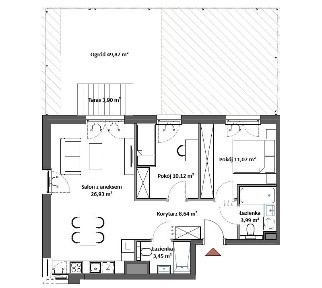 HIT! Apartament 3 pokoje | 64 m² | Duży salon | Taras + ogródek 50 m²
