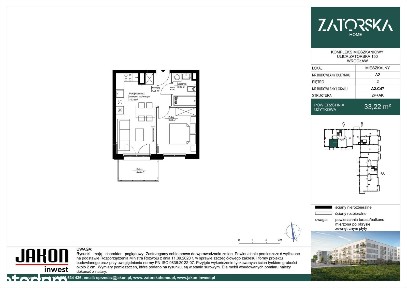 2-pokojowe mieszkanie 33m2 + balkon