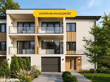 Dwa poziomy w domu typu bliźniak z garażem.