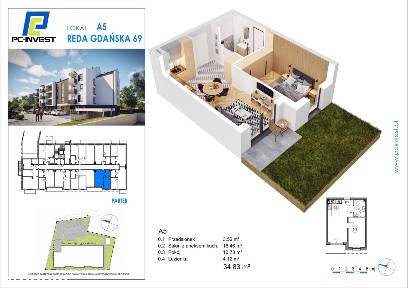 2-pokojowe mieszkanie 34m2 Bezpośrednio