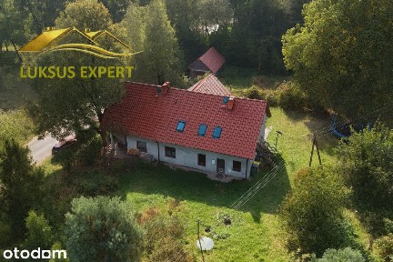 Dom z pięknym widokiem na las.