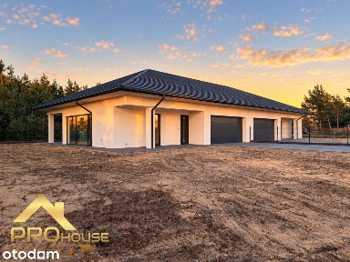 Nowy parterowy dom z garażem, 143 m2, bez 2% pcc
