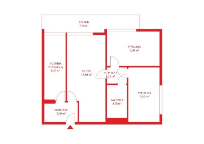 53,6m²-3 pokoje w sąsiedztwie Pola Mokotowskiego