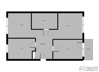 Nowogard- mieszkanie na parterze, 3 pokoje, balkon